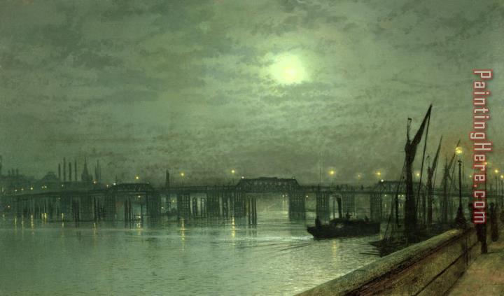 John Atkinson Grimshaw Battersea Bridge by Moonlight